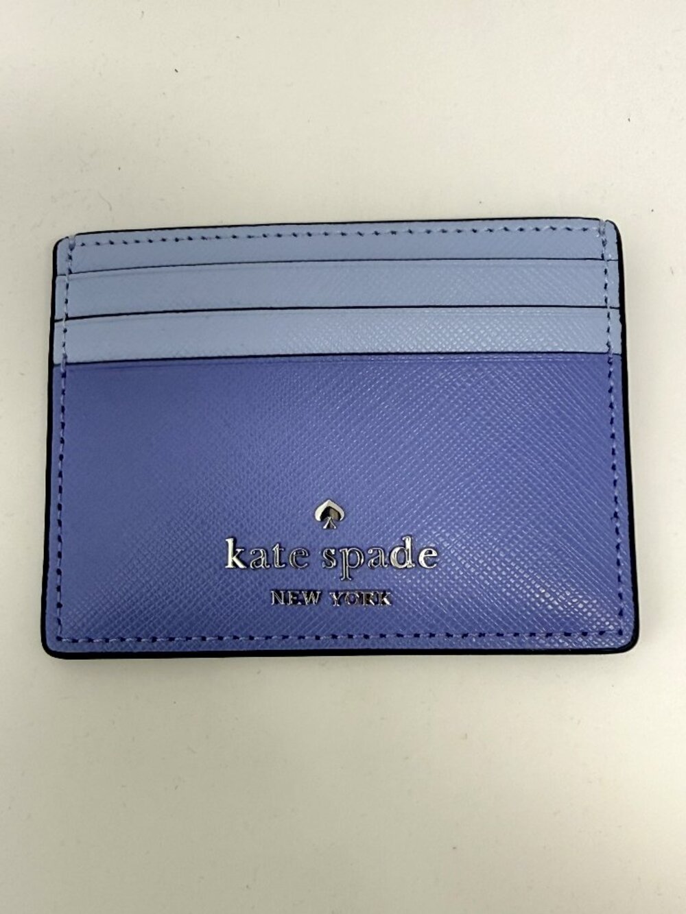Kate Spade Madison Colorblock Saffiano Cardholder Evening Blue